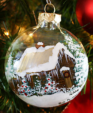 Hand painted christmas ornaments
